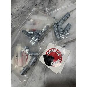 Retro MIP Gorilla Rack Shelving Pegs Hardware Corner Inserts Lot Of 19 Garage